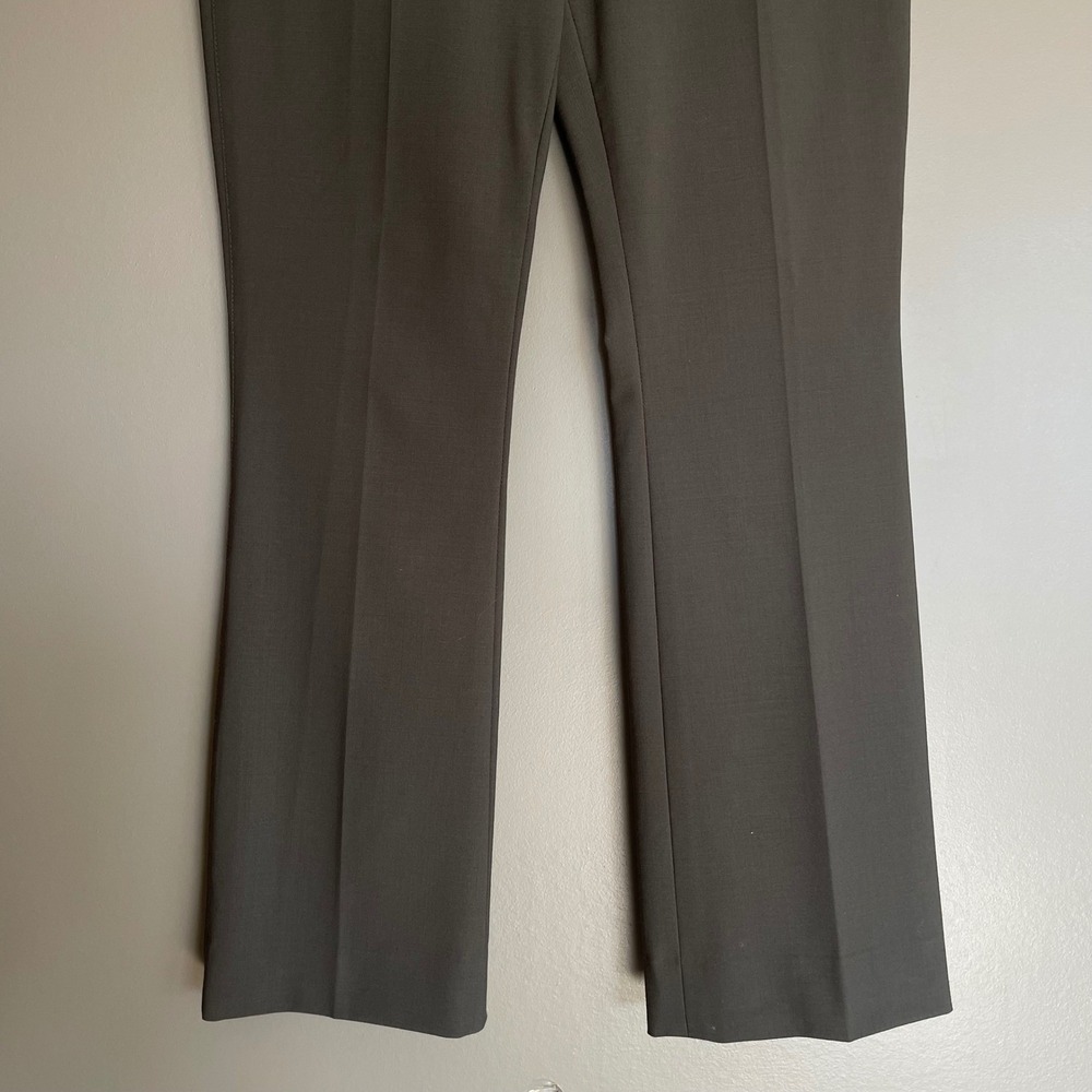 NWT Veronica Beard Arte Pant Loden Green Wool Blend Slim Flare Trousers Size 0 - Picture 3 of 12